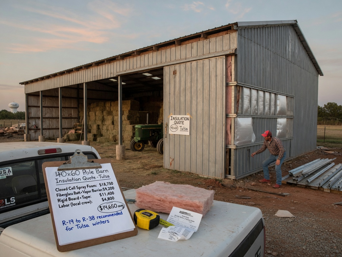 How Much Does It Cost to Insulate a 40x60 Pole Barn in Tulsa?