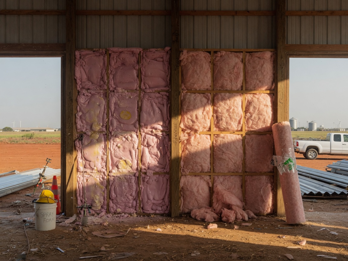 Spray Foam vs Fiberglass for Pole Barns: Which Is Better in Tulsa?