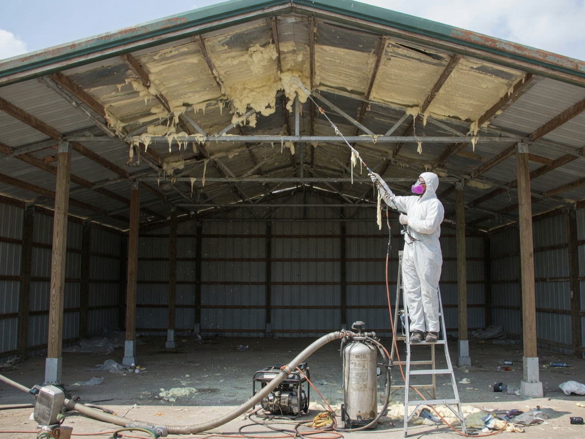 Pole Barn Spray Foam Insulation in Tulsa